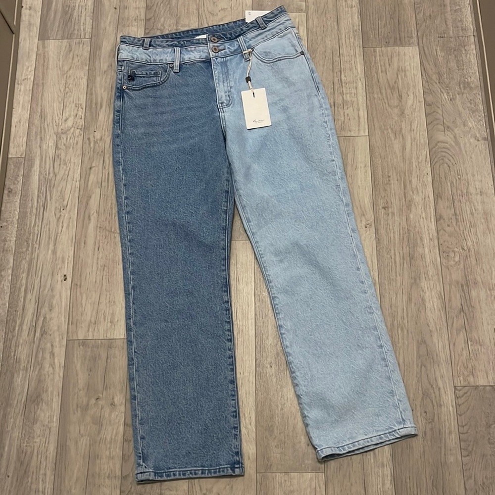NWT KANCAN colorblock denim size 11 29